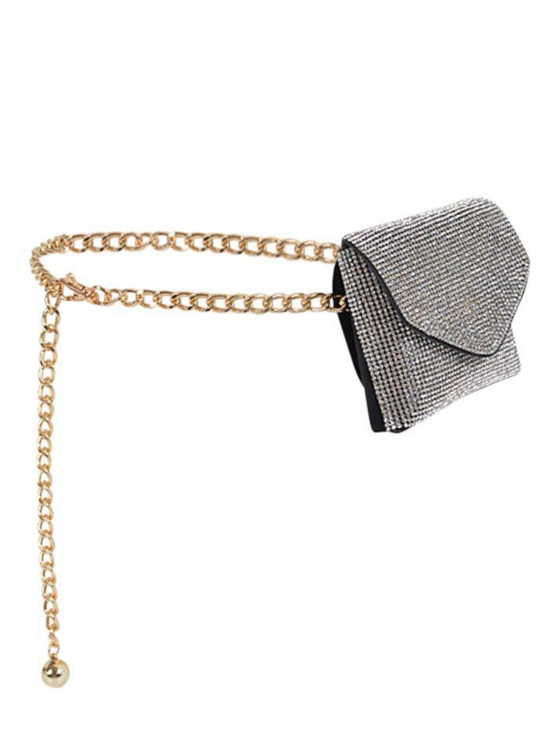 MINI RHINESTONE BELT BAG