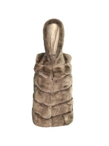 FAUX FUR HOODED GILET