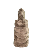 FAUX FUR HOODED GILET