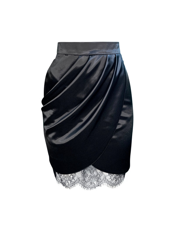 SIDE DRAPED SKIRT