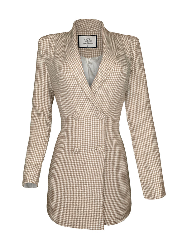 HOUNDSTOOTH BLAZER DRESS