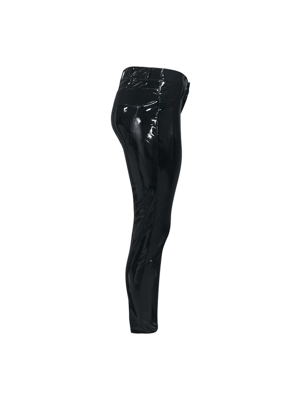 COATED SKINNY TROUSERS