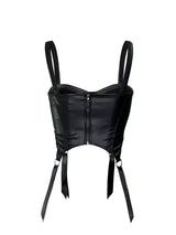 FAUX LEATHER UNDERWIRED CORSET