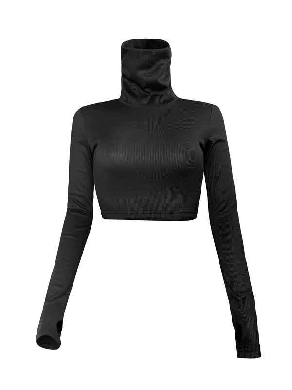 RIB FITTED TURTLENECK