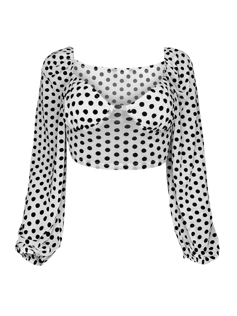 POLKA DOT CROP TOP