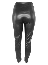 FAUX LEATHER SKINNY TROUSERS