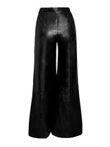 FAUX LEATHER WIDE LEG TROUSER