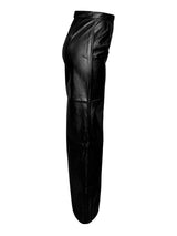 FAUX LEATHER WIDE LEG TROUSER